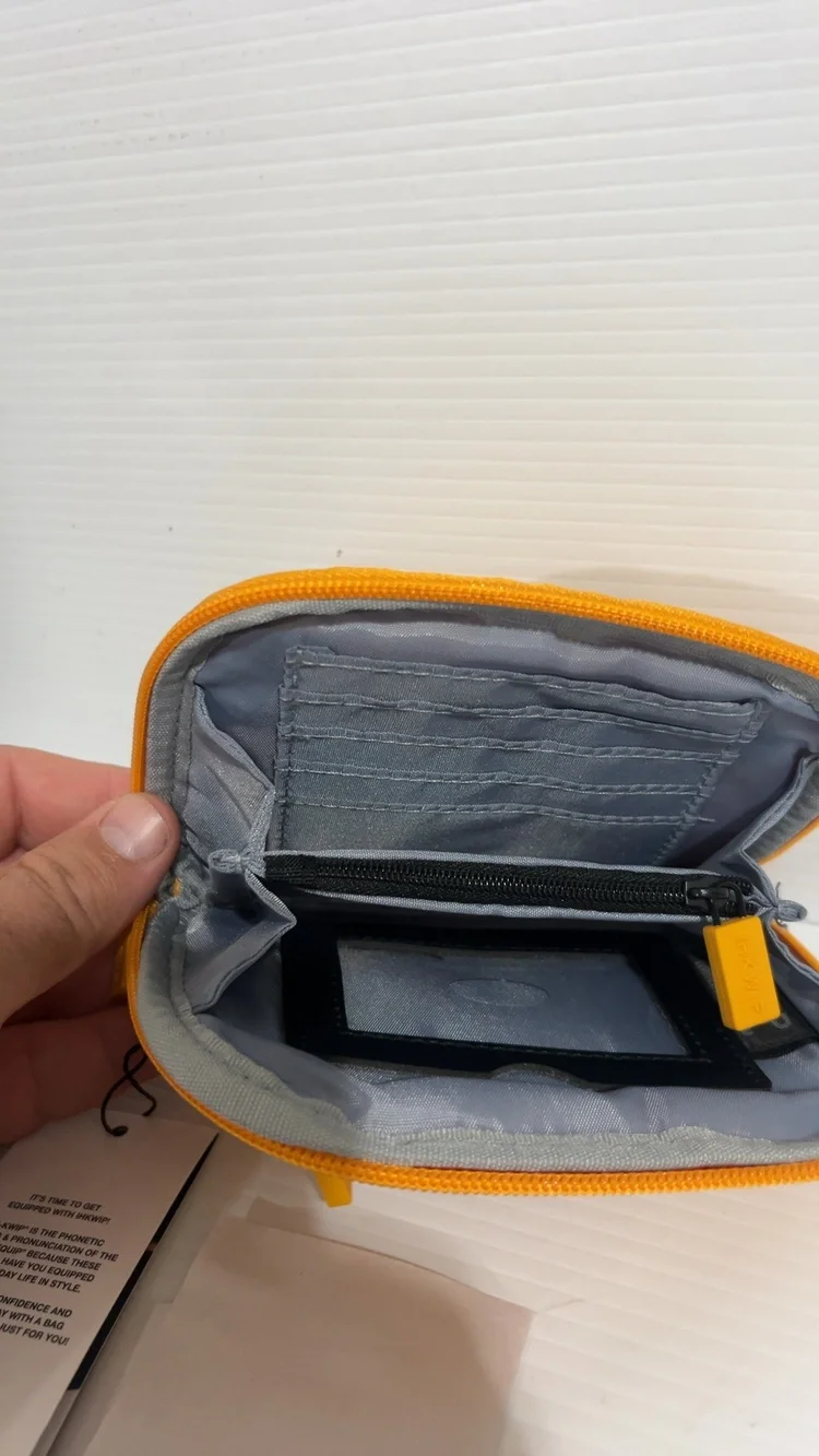 HKWP Yellow Small Zip Wallet
